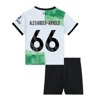 Liverpool Alexander-Arnold #66 Borta Kläder Barn 2023-24 Kortärmad (+ Korta byxor)